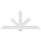 Ekena Millwork Kennewick Architectural Grade PVC Gable Bracket, 84"W x 38 1/2"H x 4"D x 6"F, 11/12 Pitch GBP084X39X0406KEN00 - alternate 3